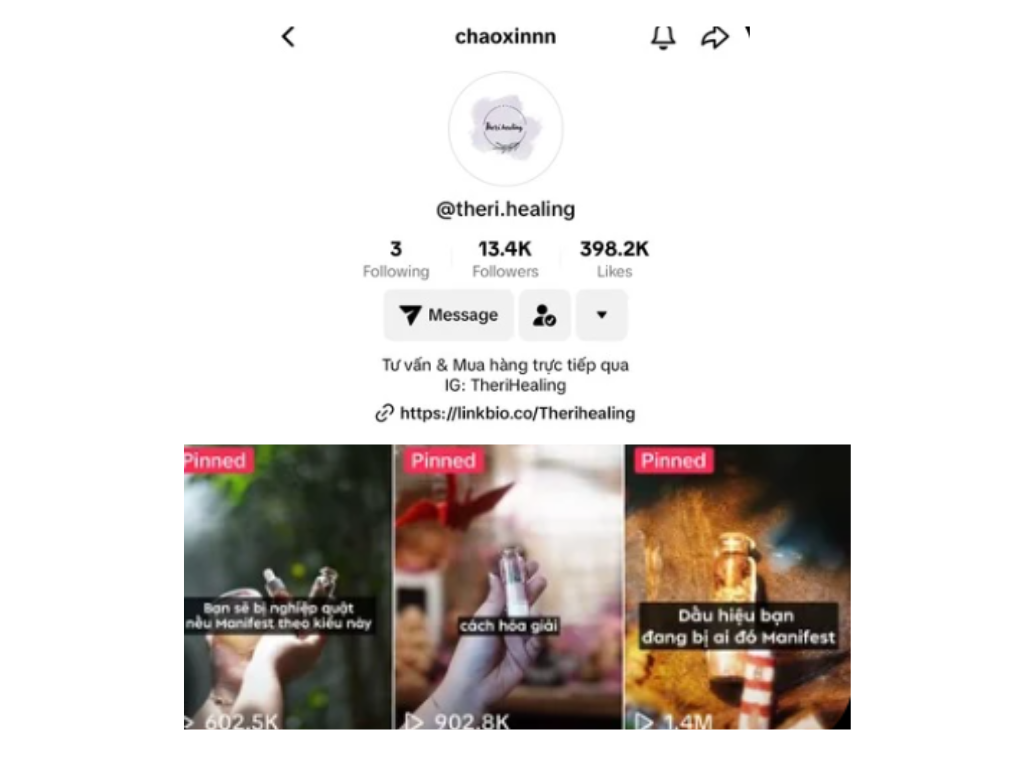 Theri Healing – Xây Dựng Kênh TikTok Bán Hàng Hiệu Quả